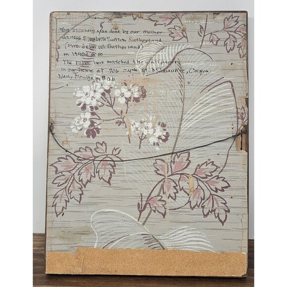 Antique Handmade 40's Amish Folk Art Needle Point Sampler Friends Phrase Unique - Picture 2 of 12